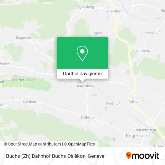 Buchs (Zh) Bahnhof Buchs-Dällikon Karte