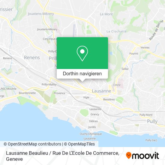 Lausanne Beaulieu / Rue De L’Ecole De Commerce Karte