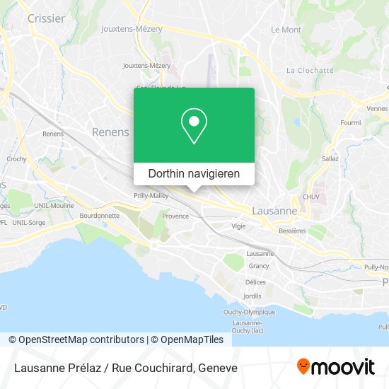 Lausanne Prélaz / Rue Couchirard Karte
