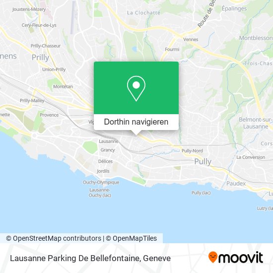 Lausanne Parking De Bellefontaine Karte