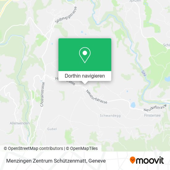 Menzingen Zentrum Schützenmatt Karte