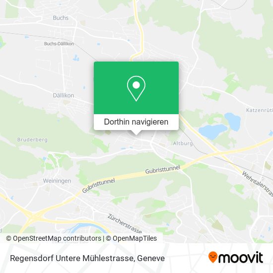 Regensdorf Untere Mühlestrasse Karte