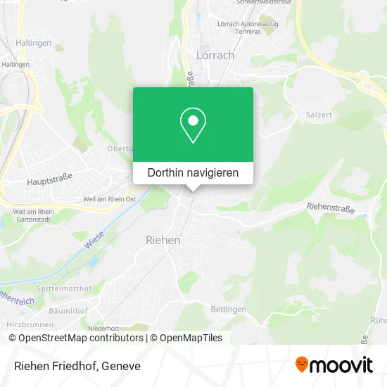 Riehen Friedhof Karte