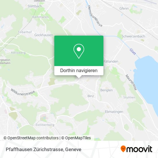 Pfaffhausen Zürichstrasse Karte