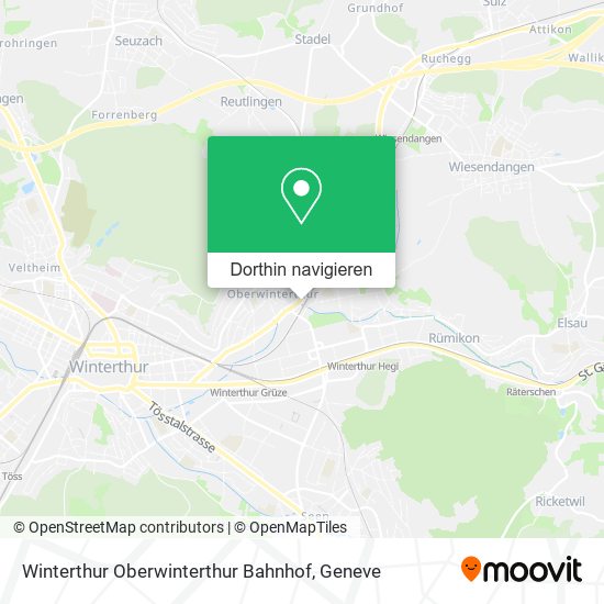 Winterthur Oberwinterthur Bahnhof Karte