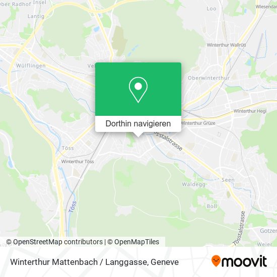 Winterthur Mattenbach / Langgasse Karte