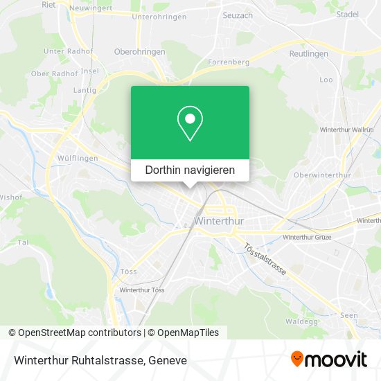 Winterthur Ruhtalstrasse Karte