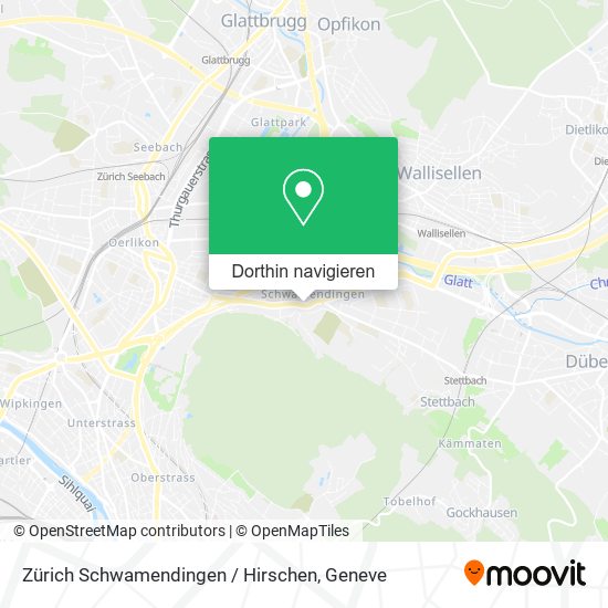 Zürich Schwamendingen / Hirschen Karte