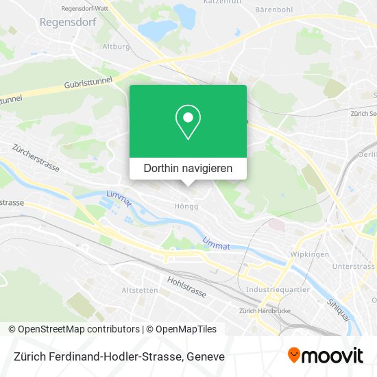 Zürich Ferdinand-Hodler-Strasse Karte