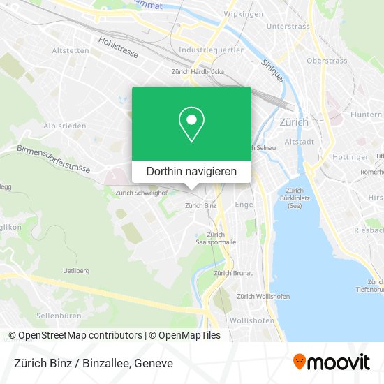 Zürich Binz / Binzallee Karte