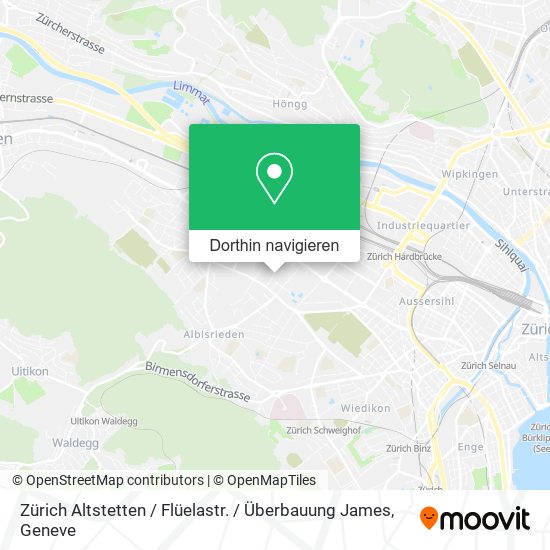 Zürich Altstetten / Flüelastr. / Überbauung James Karte