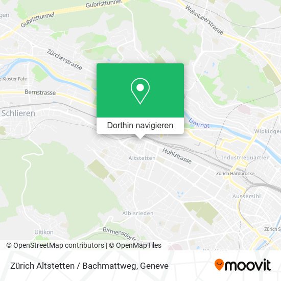 Zürich Altstetten / Bachmattweg Karte