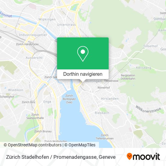 Zürich Stadelhofen / Promenadengasse Karte