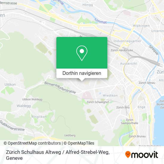 Zürich Schulhaus Altweg / Alfred-Strebel-Weg Karte