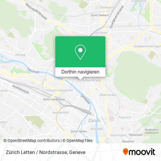 Zürich Letten / Nordstrasse Karte