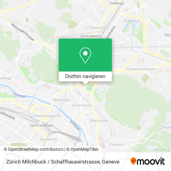 Zürich Milchbuck / Schaffhauserstrasse Karte