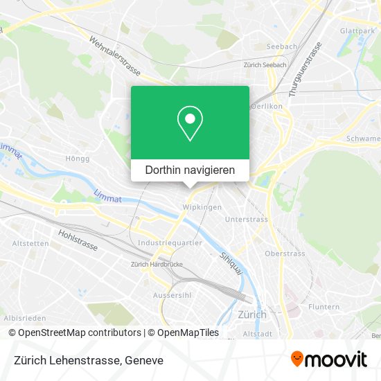Zürich Lehenstrasse Karte