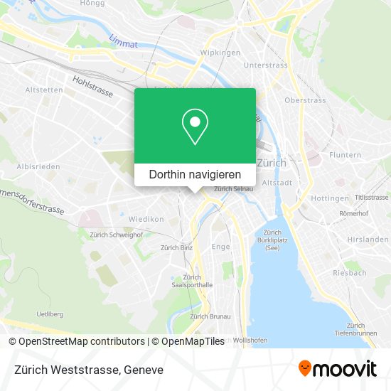 Zürich Weststrasse Karte