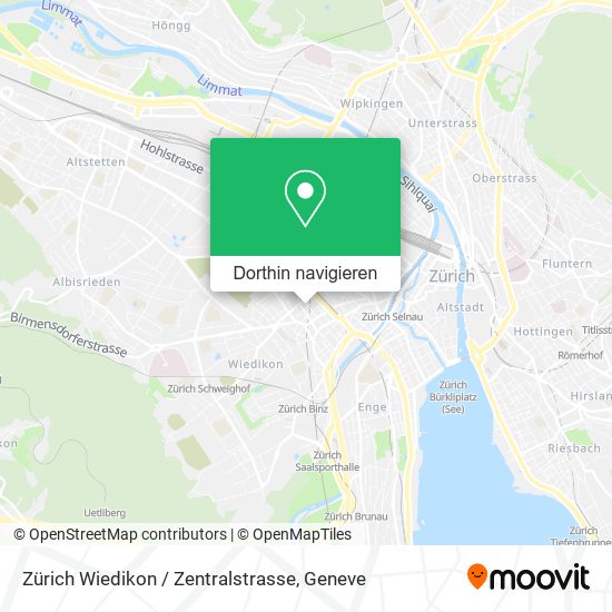Zürich Wiedikon / Zentralstrasse Karte