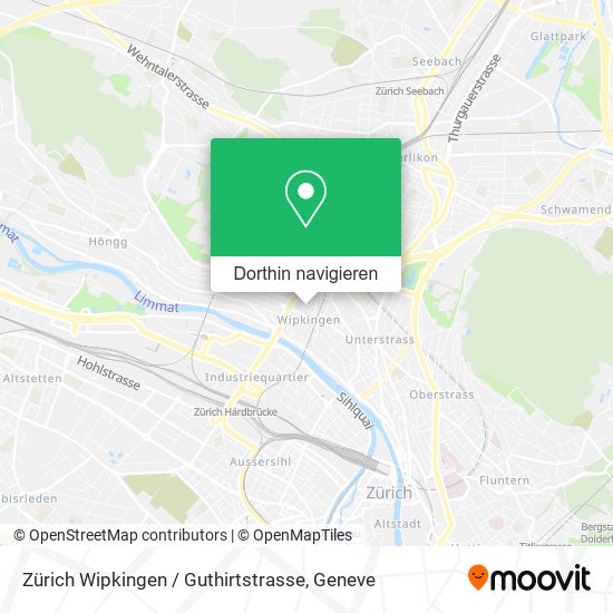 Zürich Wipkingen / Guthirtstrasse Karte