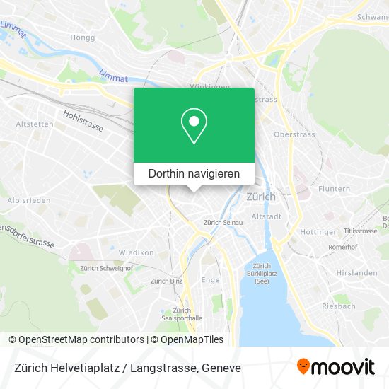 Zürich Helvetiaplatz / Langstrasse Karte