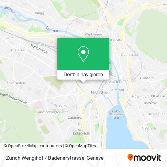 Zürich Wengihof / Badenerstrasse Karte