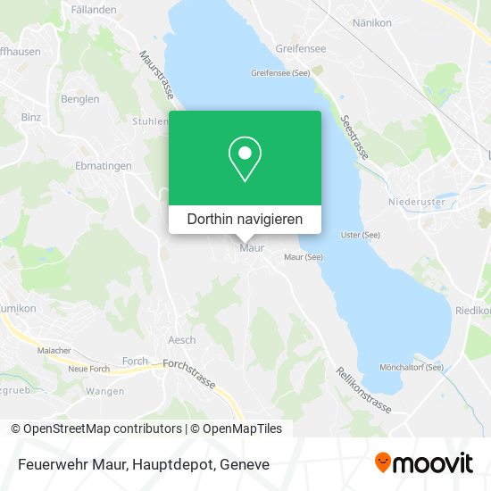 Feuerwehr Maur, Hauptdepot Karte