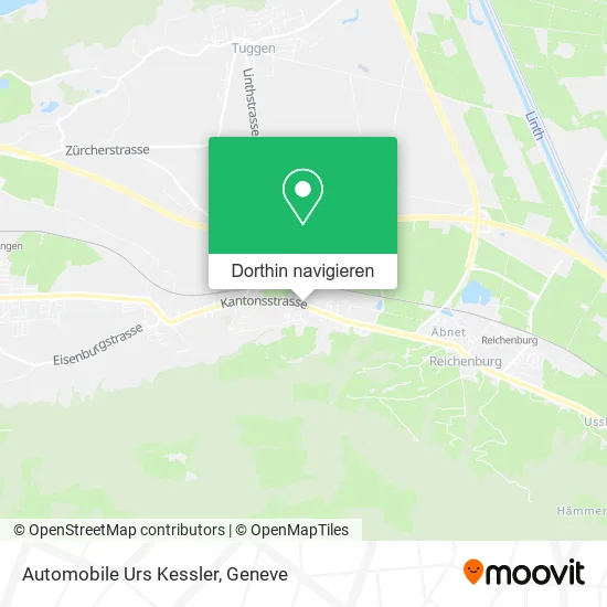 Automobile Urs Kessler Karte