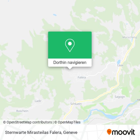 Sternwarte Mirasteilas Falera Karte