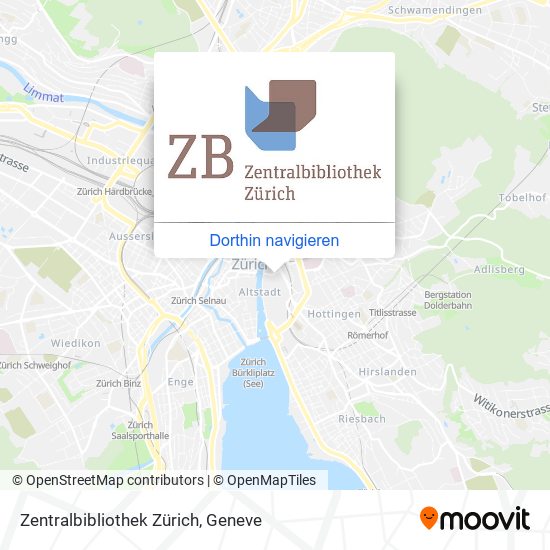 Zentralbibliothek Zürich Karte