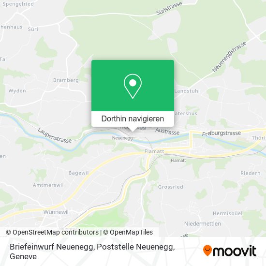 Briefeinwurf Neuenegg, Poststelle Neuenegg Karte