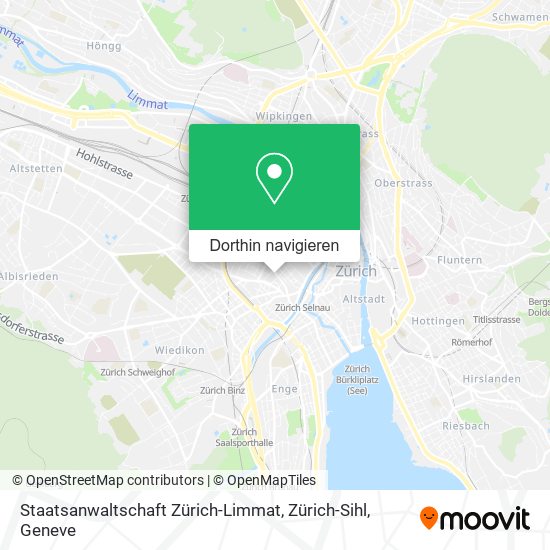 Staatsanwaltschaft Zürich-Limmat, Zürich-Sihl Karte