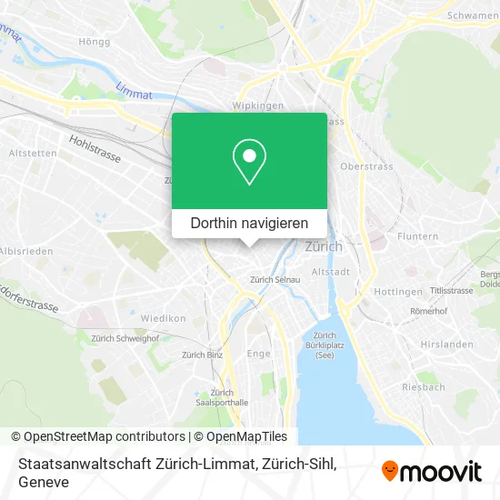 Staatsanwaltschaft Zürich-Limmat, Zürich-Sihl Karte