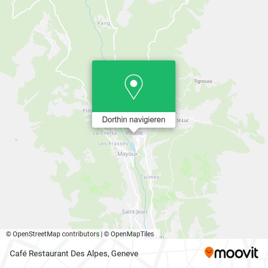 Café Restaurant Des Alpes Karte