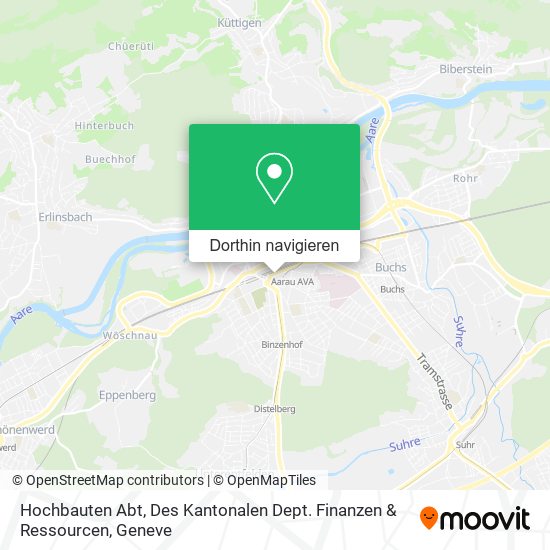 Hochbauten Abt, Des Kantonalen Dept. Finanzen & Ressourcen Karte