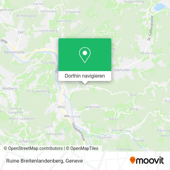Ruine Breitenlandenberg Karte