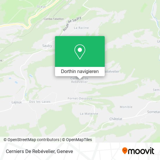 Cerniers De Rebévelier Karte