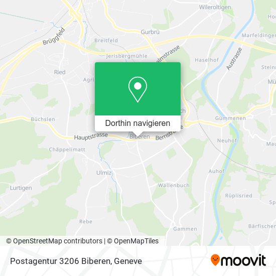 Postagentur 3206 Biberen Karte