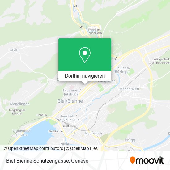 Biel-Bienne Schutzengasse Karte