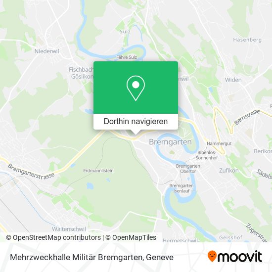 Mehrzweckhalle Militär Bremgarten Karte