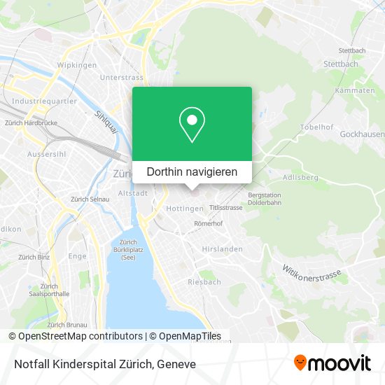 Notfall Kinderspital Zürich Karte