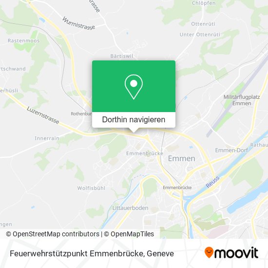 Feuerwehrstützpunkt Emmenbrücke Karte