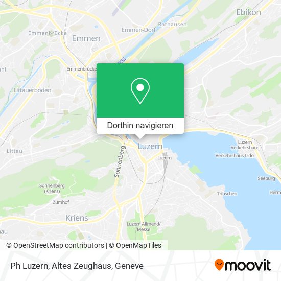 Ph Luzern, Altes Zeughaus Karte