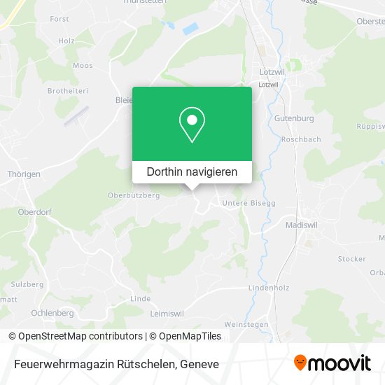 Feuerwehrmagazin Rütschelen Karte