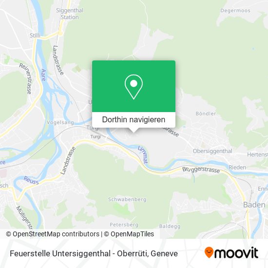 Feuerstelle Untersiggenthal - Oberrüti Karte