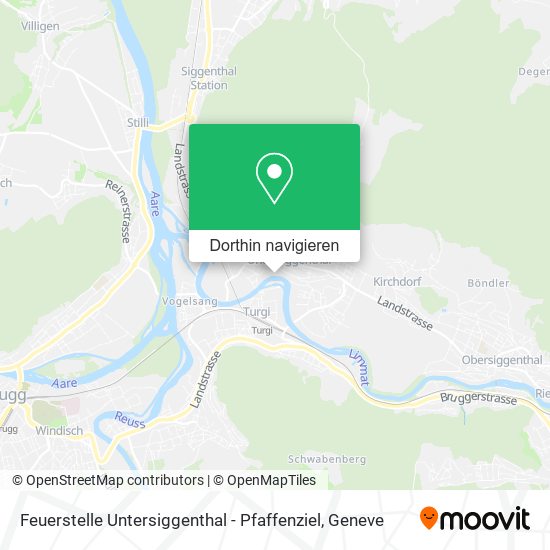 Feuerstelle Untersiggenthal - Pfaffenziel Karte
