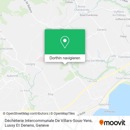 Déchèterie Intercommunale De Villars-Sous-Yens, Lussy Et Denens Karte