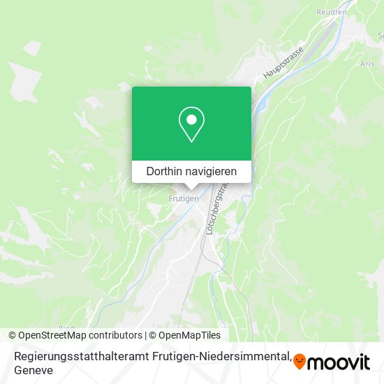 Regierungsstatthalteramt Frutigen-Niedersimmental Karte