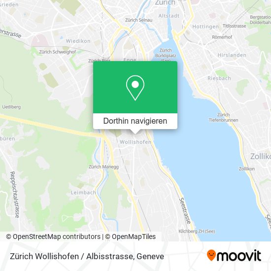 Zürich Wollishofen / Albisstrasse Karte