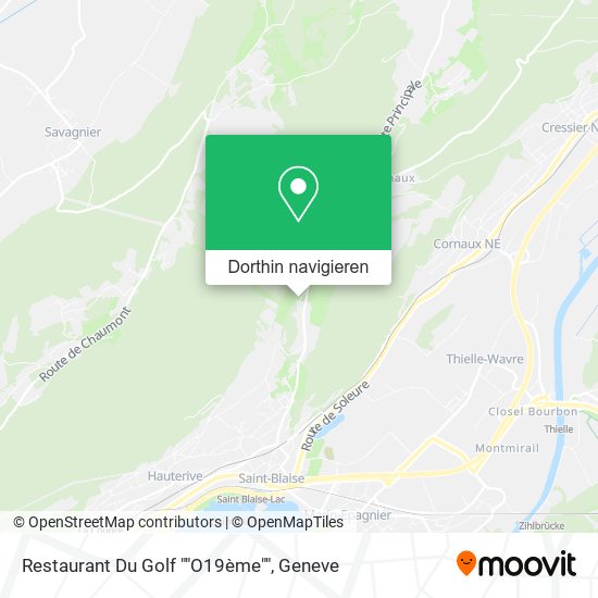 Restaurant Du Golf ""O19ème"" Karte